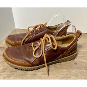 BORN Brown Leather‎ Lace Up Oxford Shoes Mens Casual Comfort Size 11